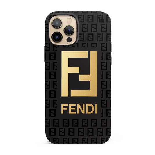 iPhone CP Print Case FF Black & Gold